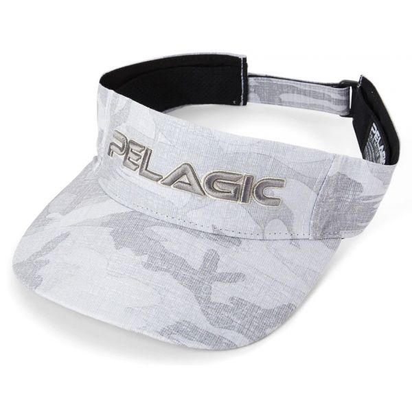 Pelagic Performance Visor - Fish Camo Light Grey