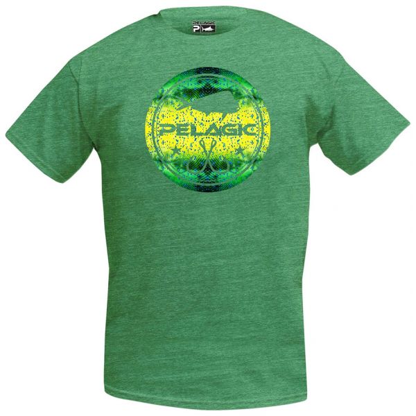 Pelagic Premium Psycho Dorado T-Shirt - Heather Green 2XL