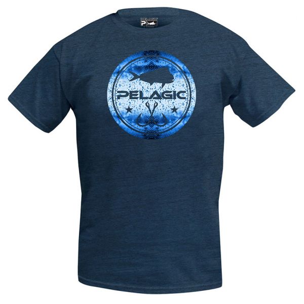 Pelagic Premium Psycho Dorado T-Shirt - Heather Navy 2XL