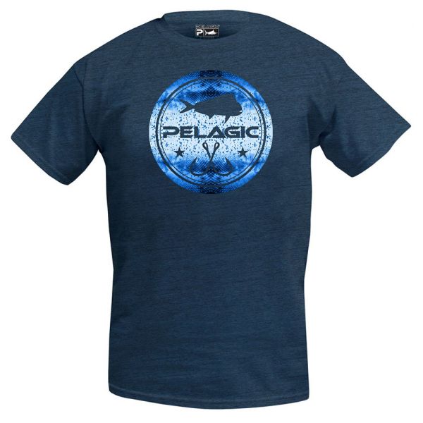 Pelagic Premium Psycho Dorado T-Shirt - Heather Navy M