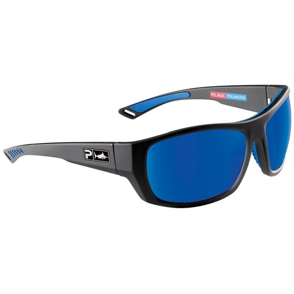 Pelagic Pursuit Sunglasses - Matte Black/Blue Mirror