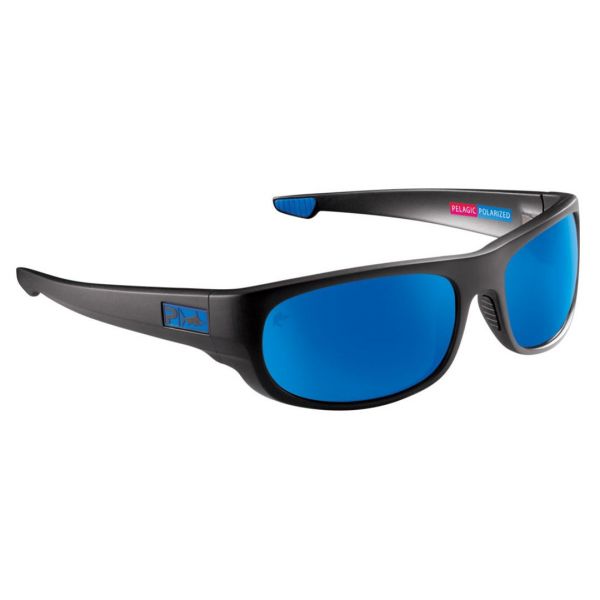 Pelagic Razer Fish Polarized Sunglasses - Matte Black/Blue Glass