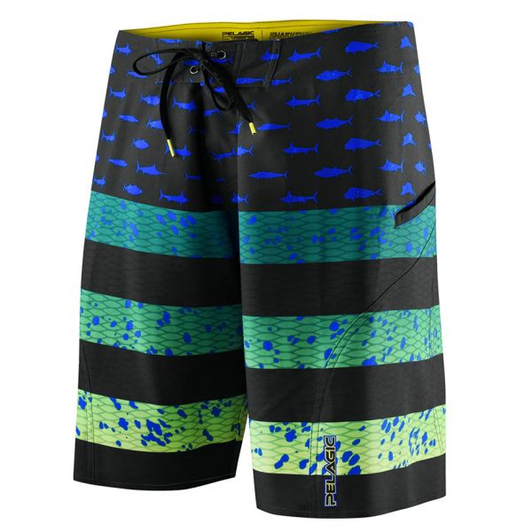 Pelagic Sharkskin Americamo Boardshort - Green 30