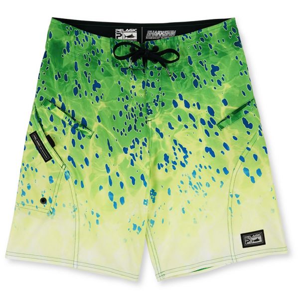 Pelagic Sharkskin Dorado Fishing Shorts - Green - 30