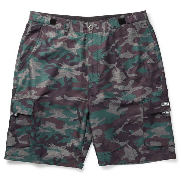 Pelagic Socorro Hybrid Shorts - Green Fish Camo - 30