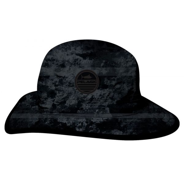 Pelagic Sunsetter Hat - Coral Camo Black