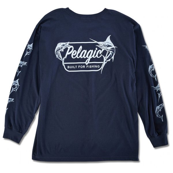 Pelagic Surrounded Long Sleeve Shirt - Navy - 2X-Large