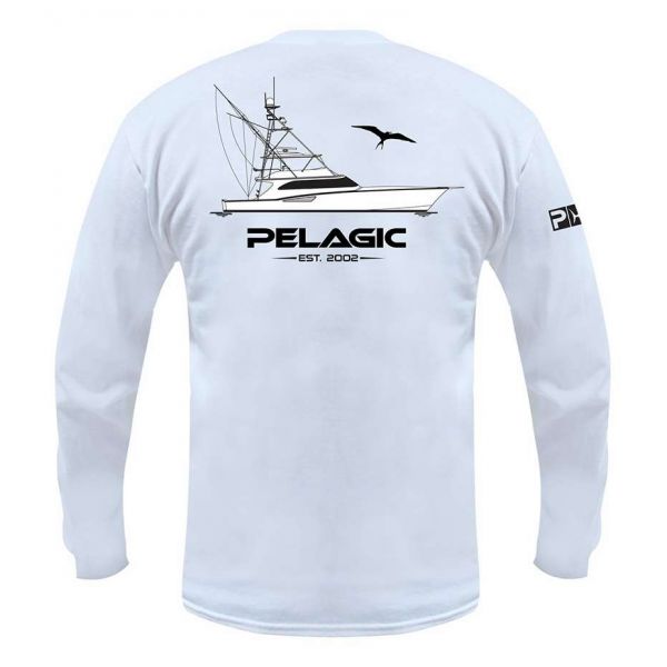 Pelagic Twin Diesel Long Sleeve Shirt - White