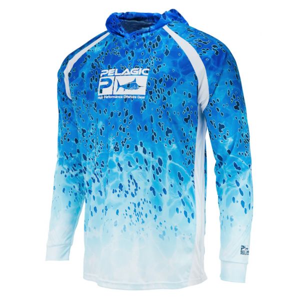 Pelagic Vaportek Hooded Shirt - Dorado Blue - 2X-Large