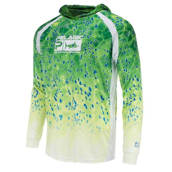 Pelagic Vaportek Hooded Shirt - Dorado Green - 2X-Large