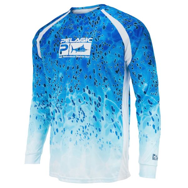 Pelagic Vaportek Long Sleeve Shirt - Dorado Blue - 2X-Large