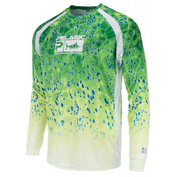 Pelagic Vaportek Long Sleeve Shirt - Dorado Green - 2X-Large