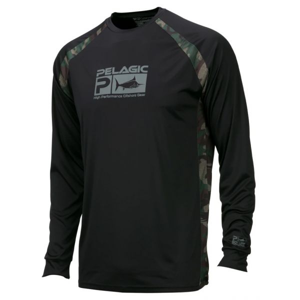 Pelagic Vaportek Sideline Long Sleeve Performance Shirt - Fish Camo - 2XL