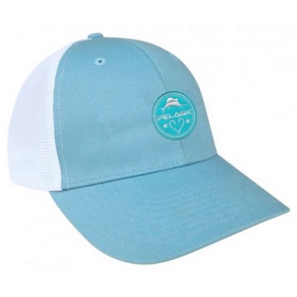 Pelagic Women's Offshore Trucker Hat - Light Blue