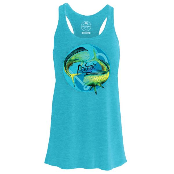 Pelagic Yin Yang Tank - Heather Aqua Large