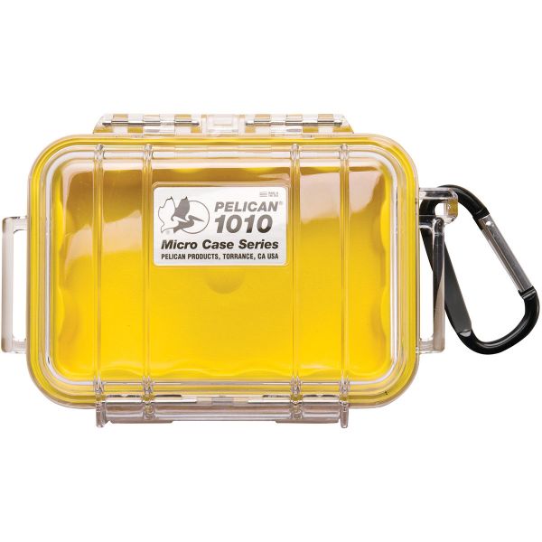 Pelican 1010 Micro Case Yellow With Clear Lid