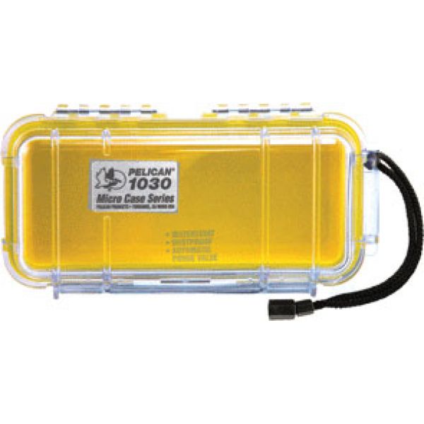 Pelican 1030 Micro Case Yellow With Clear Lid