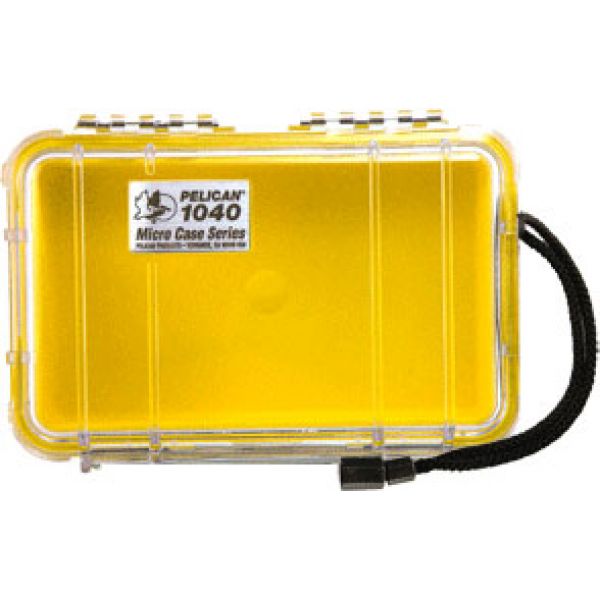 Pelican 1040 Micro Case Yellow With Clear Lid