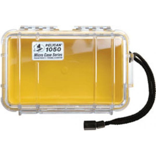 Pelican 1050 Micro Case Yellow With Clear Lid