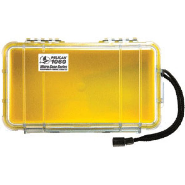 Pelican 1060 Micro Case Yellow With Clear Lid