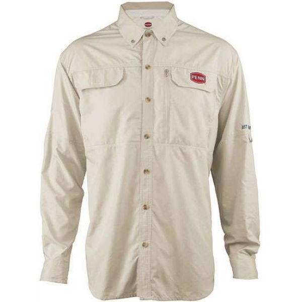 Penn Vented Performance Shirt Tan - Size Large