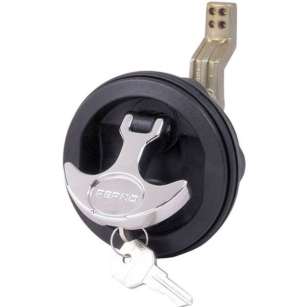 Perko 1091DP1BLK T-Handle Surface Mount Latch - Locking, Offset