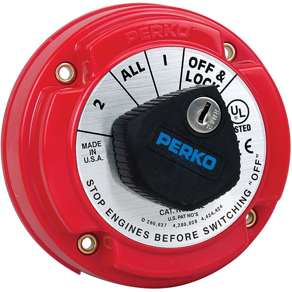 Perko 8502DP Medium Duty Battery Selector Switch w/ Key Lock