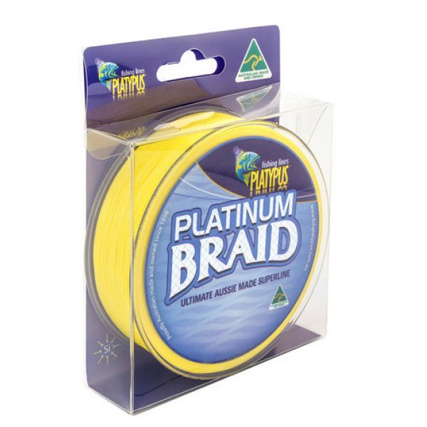 Platypus Platinum Braid Line - 10 lb X 125 yd - High Vis Yellow