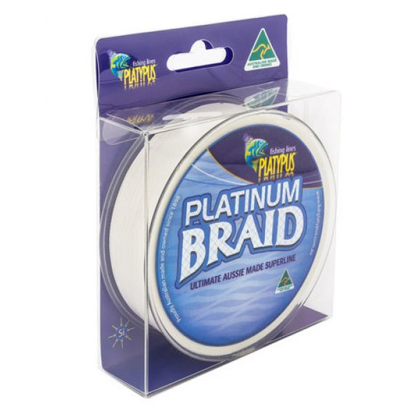 Platypus Platinum Braid Fishing Line - 10 lb X 125 yd - Natural White