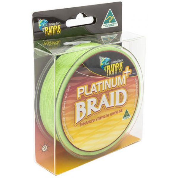 Platypus Platinum Plus Braid Line - 10 lb X 125 yd - High Vis Lime