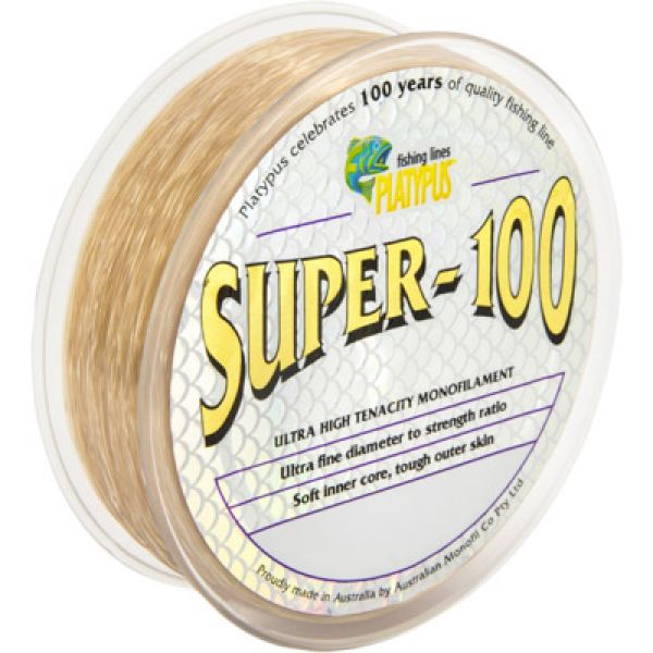 Platypus Super-100 Monofilament Line - 12 lb X 300 m - Natural Brown