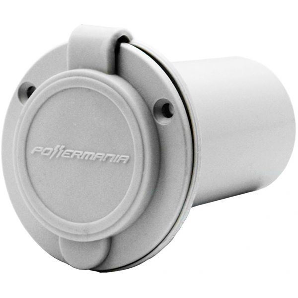 Powermania 10502 AC Plug Port - White