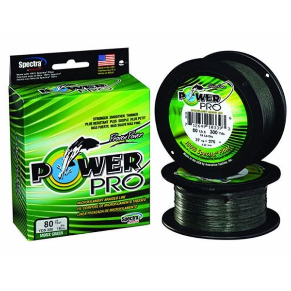 PowerPro Braided Spectra Fiber Fishing Line Moss Green 40LB 500 Yds