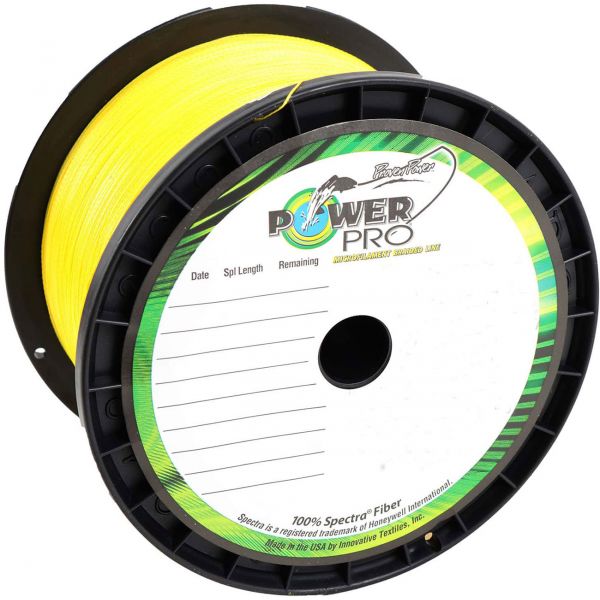 PowerPro Braided Spectra Fiber Fishing Line Hi-Vis Yellow 1500 Yds.