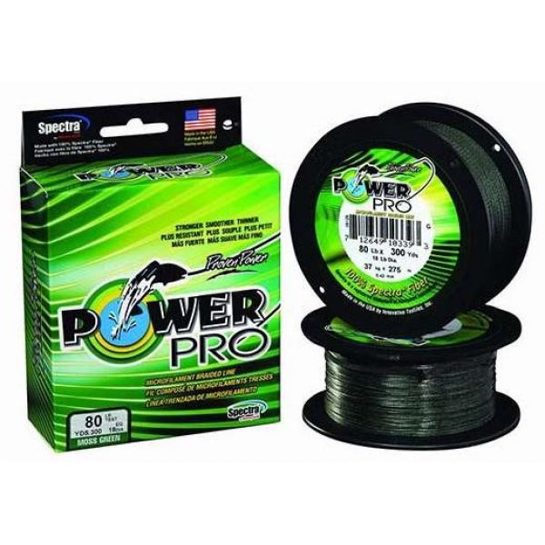 PowerPro Braided Spectra Fiber Fishing Line Moss Green 200LB 500 Yds