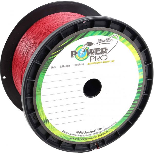 PowerPro Braided Spectra Fiber Line - Vermilion Red - 1500yds. 100lb.