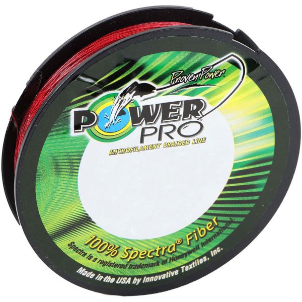 PowerPro Braided Spectra Fiber Fishing Line Vermilion Red 15LB 150 Yds