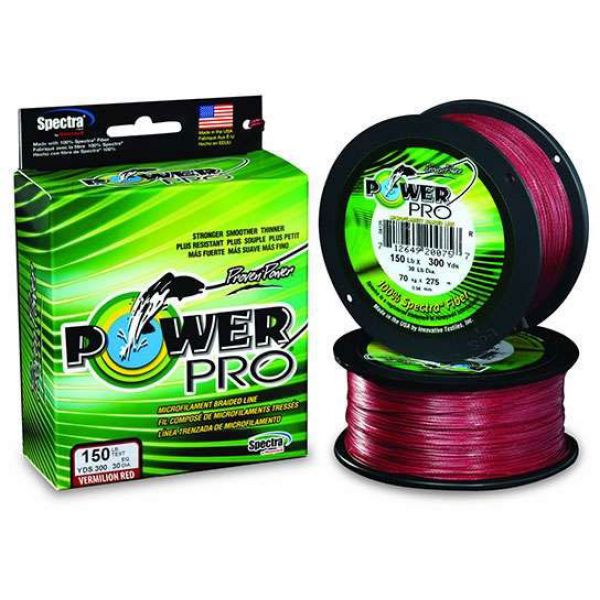 PowerPro Braided Spectra Fiber Line - Vermilion Red - 3000yds 10lb