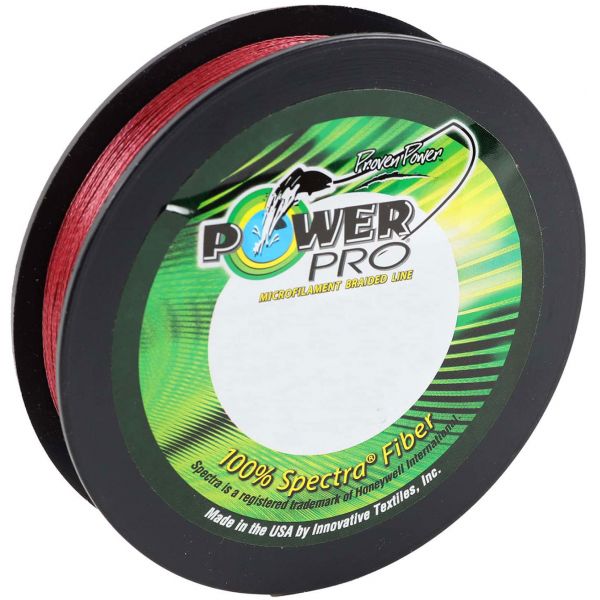 PowerPro Braided Spectra Fiber Fishing Line  - Vermilion Red - 300yds.