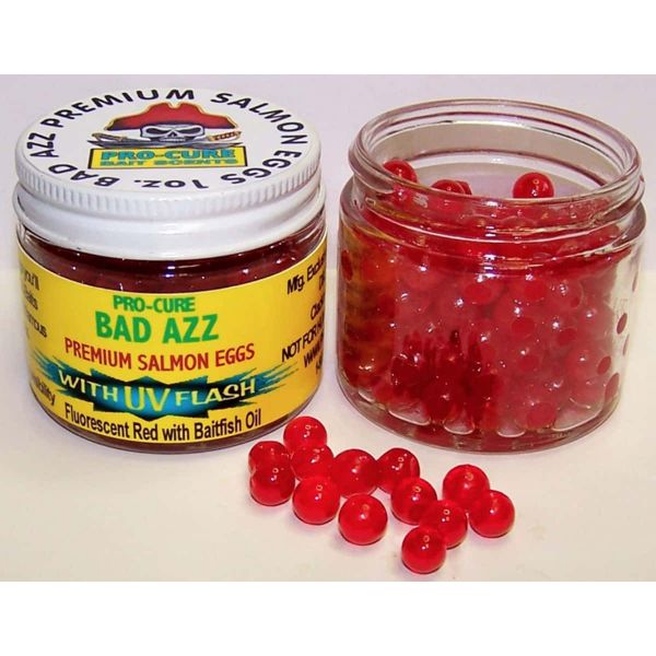 Pro-Cure Bad Azz Salmon Eggs Red In Shrimp/Krill/Anise Oil