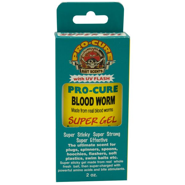 Pro-Cure Bait Super Gel - 2 oz. Blood Worm