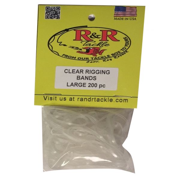 R&R Tackle Clear Rigging Bands - Large - 50pk