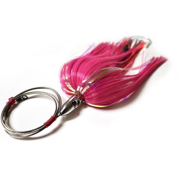 R&R WMSRPKCL10 Wahoo Magnet Sr. Pre-Rigged Trolling Lure - Pink/Clear