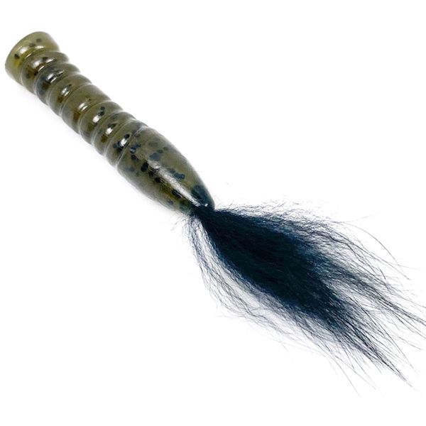 Rabid Baits Fox Tail Ned Rig Bait - 3in - Green Pumpkin Black