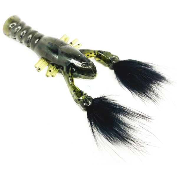 Rabid Baits Rabid Craw - 3in - Green Pumpkin Black