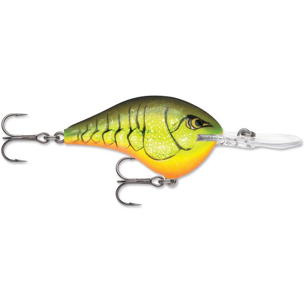 Rapala Dives-To Crankbait Lures DT08 - Chartreuse Rootbeer Craw