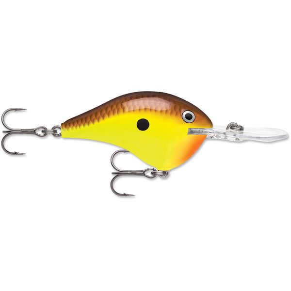 Rapala Dives-To Crankbait Lures DT08 - Chartreuse Brown