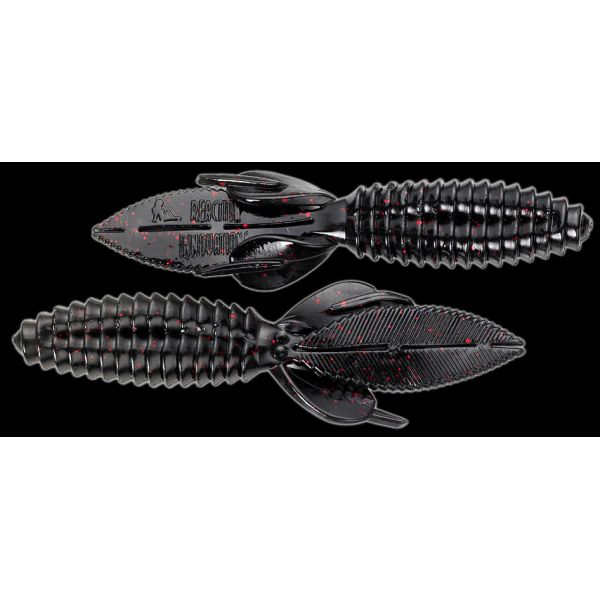 Reaction Innovations Sweet Beaver Bait - Black/Red Flake 10pk