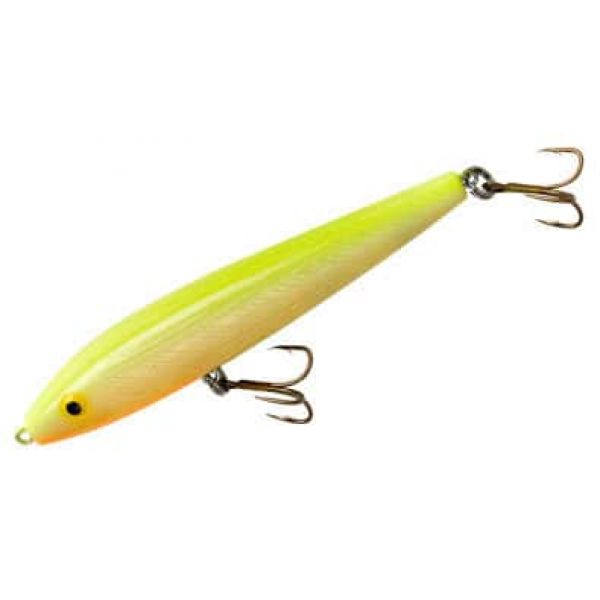 Rebel T100 Jumpin Minnow 3 1/2in Bone/Chartreuse