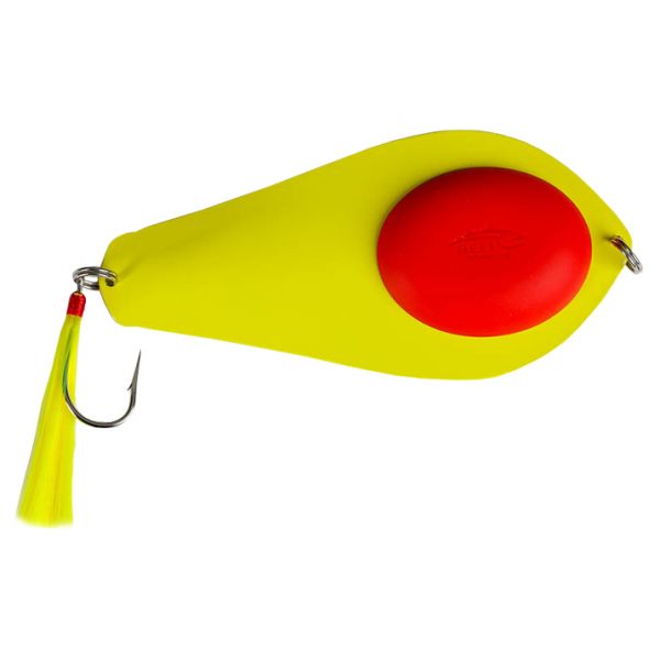 Wolfpack Tackle Bunker Spoon - 12oz - Chartreuse with Red